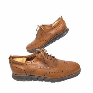 Cole Haan Zerogrand Brown Oxford Shoes Leather 12M
